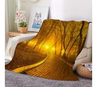 3D Flannel Blanket Forest 100x130cm Kids Microfiber Fleece Soft Warm Autumn Theme Throw Blanket for Bedspread Sofa Couch Bed All Season（style 30-17）