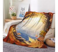 3D Flannel Blanket Forest 150x200cm Aldult Microfiber Fleece Soft Warm Autumn Theme Throw Blanket for Bedspread Sofa Couch Bed All Season(style 31-15)