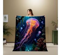 3D Flannel Blanket Jellyfish 100x130cm Microfiber（XXX 18-13）