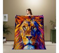 3D Flannel Blanket Lion 200x200cm Aldult Microfiber（XXX 2-12）