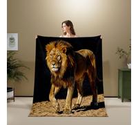 3D Flannel Blanket Lion 200x200cm Aldult Microfiber（XXX 3-12）