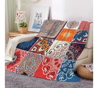 3D Flannel Blanket Mandala 100x130cm Kids Microfiber Fleece Soft Warm Retro Flowers Throw Blanket for Bedspread Sofa Couch Bed All Season（style 36-16）