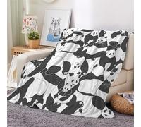 3D Flannel Blanket Panda 100x130cm Kids Microfiber Fleece Soft Warm Cute Panda Throw Blanket for Bedspread Sofa Couch Bed All Season（style 12-16）