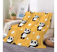 3D Flannel Blanket Panda 150x200cm Aldult Microfiber Fleece Soft Warm Cartoon Panda Throw Blanket for Bedspread Sofa Couch Bed All Season（style 42-14）