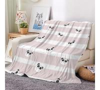 3D Flannel Blanket Panda 150x200cm Aldult Microfiber Fleece Soft Warm Cartoon Panda Throw Blanket for Bedspread Sofa Couch Bed All Season（style 42-15）