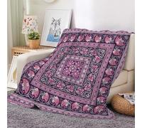 3D Flannel Blanket Retro Flowers 180x220cm Aldult Microfiber Fleece Soft Warm Retro Flowers Throw Blanket for Bedspread Sofa Couch Bed All Season(style 39-15)