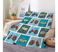 3D Flannel Blanket Tractor 150x200cm Aldult Microfiber Fleece Soft Warm Cartoon Truck Throw Blanket for Bedspread Sofa Couch Bed All Season（style 88-1）