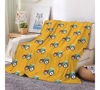 3D Flannel Blanket Tractor 200x200cm Aldult Microfiber Fleece Soft Warm Cartoon Truck Throw Blanket for Bedspread Sofa Couch Bed All Season（style 90-2）