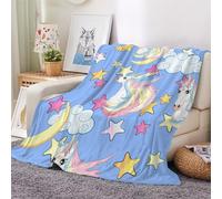 3D Flannel Blanket Unicorn 200x200cm Aldult Microfiber Fleece Soft Warm Starry Sky Horse Throw Blanket for Bedspread Sofa Couch Bed All Season（style 12-4）