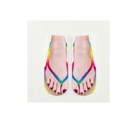 3D Flip Flop Pattern Cotton Blend Anti Skid Boat Ankle Socks
