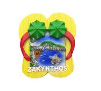 3D Flip Flops Style Zakynthos Greece Fridge Magnet Souvenir Gift Craft Collection