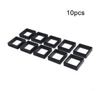 3D Floating Coin Frame Display Holder Set of 10 Plastic Frames for Medals, Stamps, Jewelry and Casino Chips, 70x70mm (black)