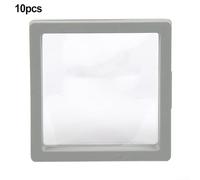 3D Floating Coin Frame Display Holder Set of 10 Plastic Frames for Medals, Stamps, Jewelry and Casino Chips, 70x70mm (gray)