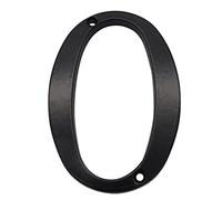 3D Floating House Plaque Number Black 4 Inch Modern for Door Plate Address Home Outside Digits Electroplated Alloy Big Mailbox Sign Digital 0-9, Screw Mounted, Weather Resistant, Non-Reflective (0)