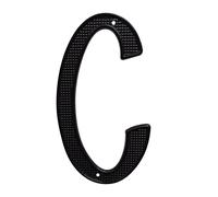 3D Floating House Plaque Numbers 0-9 Letter ABCDE 4inch Hotel Home Door Plate Outdoor Sign Black Zinc Alloy Electroplated Screw Mounted Address Digital Alphabet Exterior Mailbox Outdoor Signage (C)