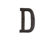 3D Floating House Plaque Numbers 0-9 Letters A-Z Dash & and Sign Black 8cm Metal Cast Iron Decoration Sign Doorplate DIY Cafe Wall, Includes Screws, for Indoor Outdoor Waterproofing Rustproof (D)
