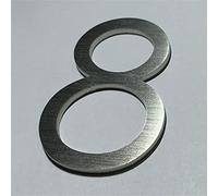 3D Floating House Plaque Numbers Brushed Stainless Steel Self Adhesive Digital Sticker Metal Number 2.5Inch Silver Doorplate Home Door Sign Exterior Signage, for Yard Street Mailbox Weatherproof (8)
