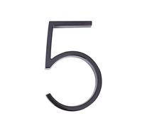 3D Floating House Plaque Numbers Modern Number Door Home Address Black Digital Outdoor Sign Plate 5 Inch Zinc Alloy Lacquered Screw Mounted Exterior Signage 0-9 for Yard Street Mailbox (5)