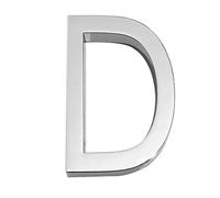 3D Floating House Plaque Numbers Sticker Self Adhesive Sign 0-9 Letter ABCDEF Door Plate Outdoor Mailbox Apartment Hotel Room Address Home Decor Exterior Digital Alphabet Signage Weatherproof (D)