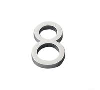 3D Floating House Sign 60mm for Hotel Room Door(8) | 3D raised numerals, modern silver finish, clear visibility day night, fits front doors, for hotel rooms