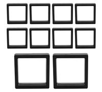 3D Floating Jewellery Box, 3D Floating Display Case - Pack of 10 Transparent 3D Jewellery Case with Floating Display | Household Sample Holder Stand Made of PE Film for Gemstones, Rings, Bracelets