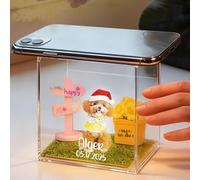 3D Floating Pet Hologram Keepsake, Personalised Dog Memorial Gifts with Diy Interactive Free App, Ultra-clear Acrylic Display, Dog Loss Sympathy Gifts