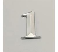 3D Floating Self Adhesive House Plaque Numbers 7cm Silver ABS Plastic Sticker Numeral Door Plates Sign Plating Gate Digits Number Tag Hotel Home Outdoor Address Label for Yard Street Mailbox Bins (1)