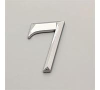 3D Floating Self Adhesive House Plaque Numbers 7cm Silver ABS Plastic Sticker Numeral Door Plates Sign Plating Gate Digits Number Tag Hotel Home Outdoor Address Label for Yard Street Mailbox Bins (7)