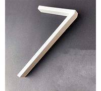 3D Floating White House Plaque Numbers 0-9 Doorplate Letters AB 5 Inch Metal Address Dash Sign Plate Zinc Alloy Lacquered Screw Mounted, Outdoor Yard Street Door Home Mailbox Exterior Signage (7)