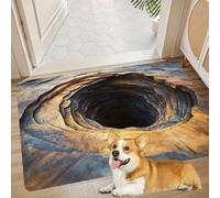 3D Floor Optical Illusion Rug, Rug that Looks Like a Hole in the Floor, Non-Slip Floors Mat for Indoor & Outdoor, Visual Illusion Doormat for Bedroom, Living Room, Porch, Terrace (Color 4,M)