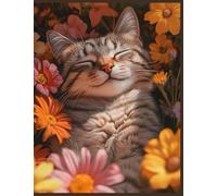 3D Floral Cute Cat College Notebook: 110 pages, 7.44x9.69 Inches. Softcover collage notebook, lined notebook for school, office notebook, kids etc