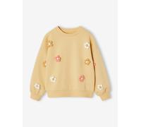 3D Floral Girls' Sweatshirt golden yellow