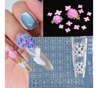 3D Floral Nails Art Silicone Mold for Gel Polish Design with Detailed Petal Texture PVC Resin Nails Template