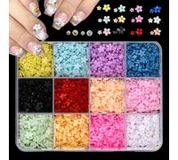 3D Flower Blossom Nails Jewels Matte Finish, Thin Resin, A | Thin Resin Petals Nails Stickers for French Manicure, Petals Art Decorations for Home Nails Design