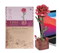3D Flower Craft | Layered Dahlia Design Model | Flower Building Block Set - for Making Home House Office Indoor Outdoor Adults Lovers