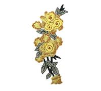 3D Flower Embroidered Patch Sew on Patches Applique Sewing Crafts for Clothes Jeans Jackets Bags DIY Embellishments Decorations(yellow)