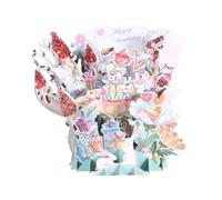 3d Flower Fairy Pop up Postcard Greeting Card for Birthday Gifts | Paper Decorative Keepsake, Blank Message Tag, Stylish Tabletop Display for Bouquets, Boxes, Anniversaries, Random Style