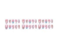 3D Flower French Manicure Artificial Nail 30Pcs Set Sophisticated And Cozy