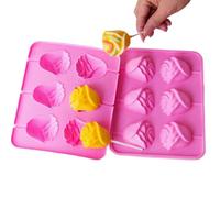 3D Flower Lollipop Mold Silicone -20x16.5cm Rose Lollipop Mould Silicone,6-Cavity Lollipop Mold Rose Shape,Flower Lollipop Silicone Moulds,Flower Silicone Lollipop Sticks,for Chocolate,Candy