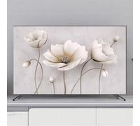 3D Flower Pattern Indoor TV Dust Cover for 32-80 Inch Screens Universal Elastic Televisions Screen Protector Soft Stretchable Fabric Computer Monitor Cover-flower2||40-43inch