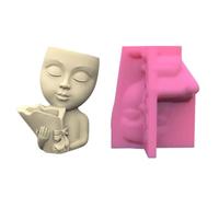 3D Flower Pots Mold Silicone Concrete Human Shape Vase Molds for Crafting Concrete Holder Flowerpot