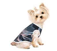 3D Flower print Dog Shirts for Small Dogs Stretchy T-Shirts Lightweight Tank Top Sleeveless Striped Vest