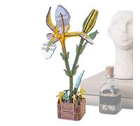 3D Flower Puzzle - Flowers Building Set, Wooden Puzzle for Kids and Home, Decorative Craft, Creative Toy with Easy Assembly, Relaxing Wooden Flower for Shelf and Table Display