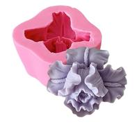 3D Flower Silicone Candle Molds Lotus/Rose/Iris/Camellia Flower Soap Plaster Resin Casting Mold Fondant Chocolate Cake Baking Tools (Iris)