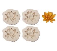 3D Flower Silicone Moulds Set, 4-Pack, Rose/Peony/Sunflower/Lotus, for Chocolate, Fondant, Candle Making - 4 Chinese Rose