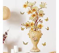 3D Flower Vase Wall Sticker PVC Decal Chinese Style Living Room Home DecorationVinyl Kids Bedroom Poster House Decoration