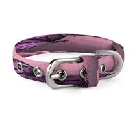 3D Flowers and Purple Butterfly Pet Collar, Adjustable Dog Collars with Buckle Stainless Steel D-Ring, Comfortable Collar for Small Medium Dogs and Cats