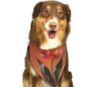 3D Flowers Dog Bandanas Adjustable Kerchief Triangle Bibs Scarf Washable Soft Pet Bandanas for Medium Large Puppy Cats Pet Costume Accessories Decoration