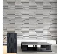 3D Fluted Textured Wall Panel, Slat Tile Wall Décor, PU Panels for Living Room, Bedroom, Basement Stairs, Wall Covering, 23.6 x 47.2 Inches
