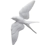 3D Flying Wall Decor - Elegant Resin Bird Sculptures, Unique Ele Hanging Wall Art for Living Room & Bedroom, Stylish White Home Decoration, Modern Aesthetic Accent